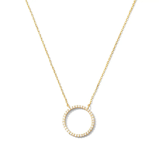 Open Pave Circle Pendant