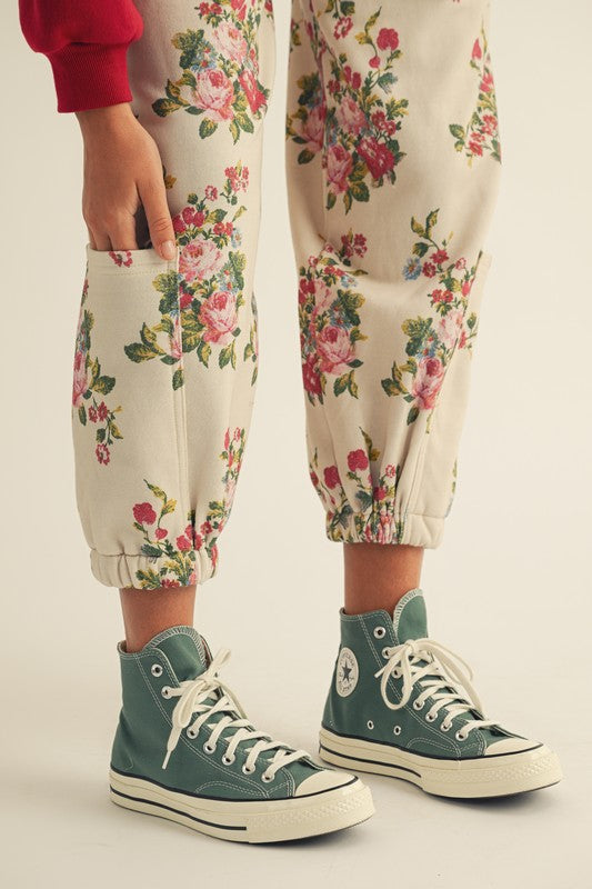 Floral Pocket Sweatpants