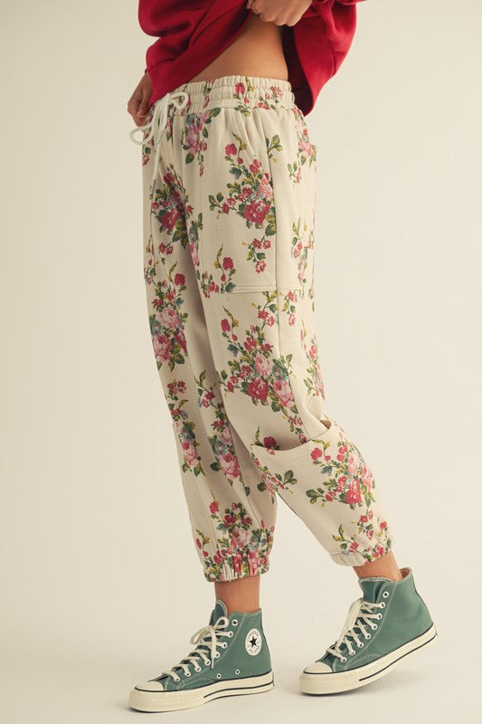 Floral Pocket Sweatpants