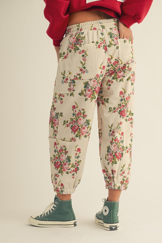 Floral Pocket Sweatpants