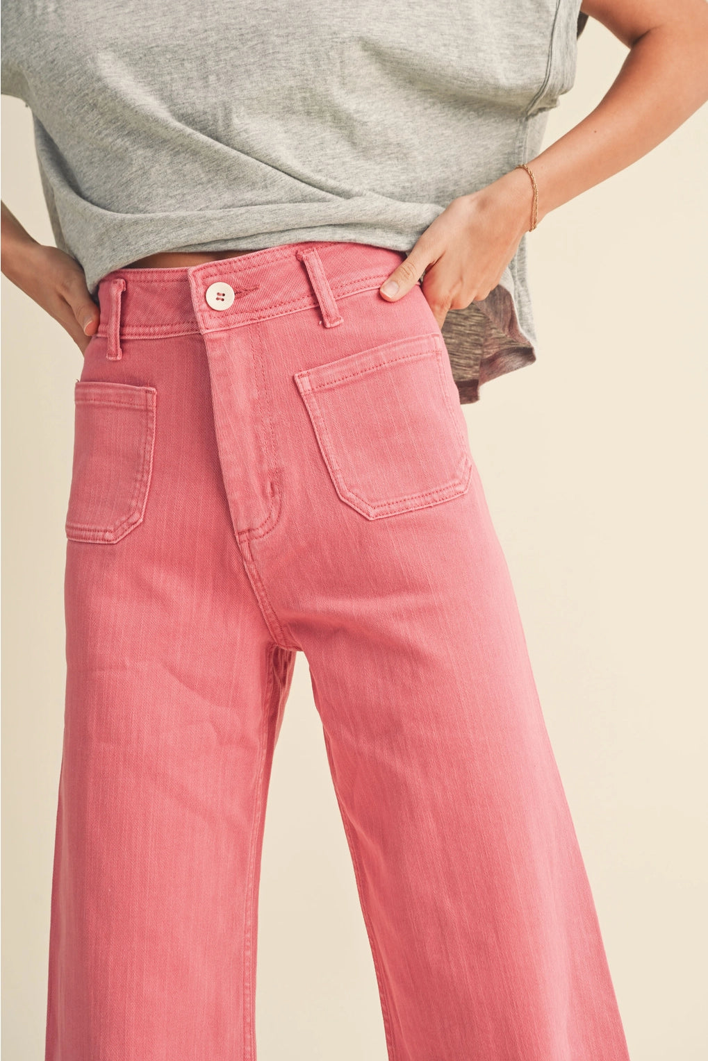 Maggie Front Pocket Wide Leg Pant