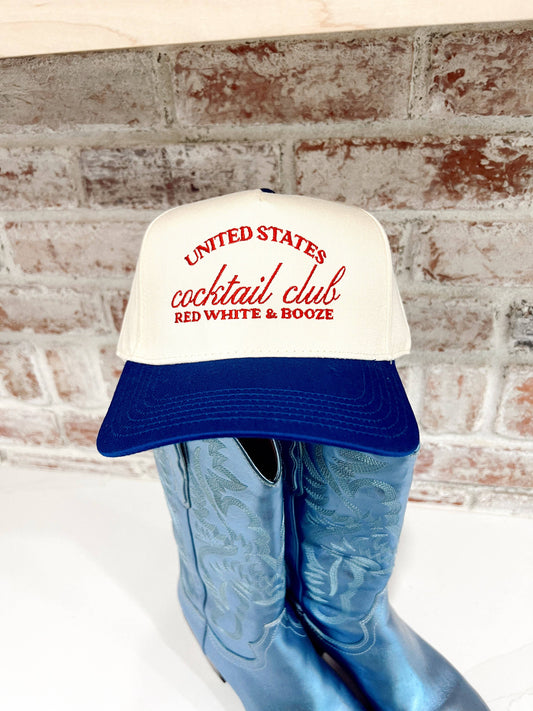 United States Cocktail Club Embroidered Hat