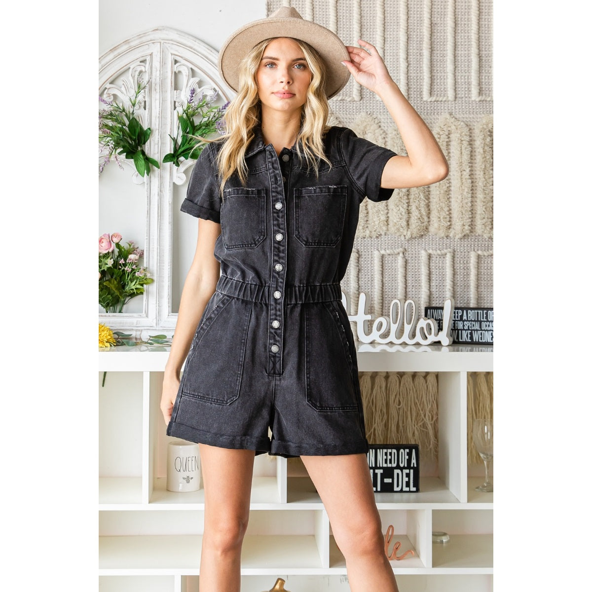 Tiffany Elastic Waist Romper