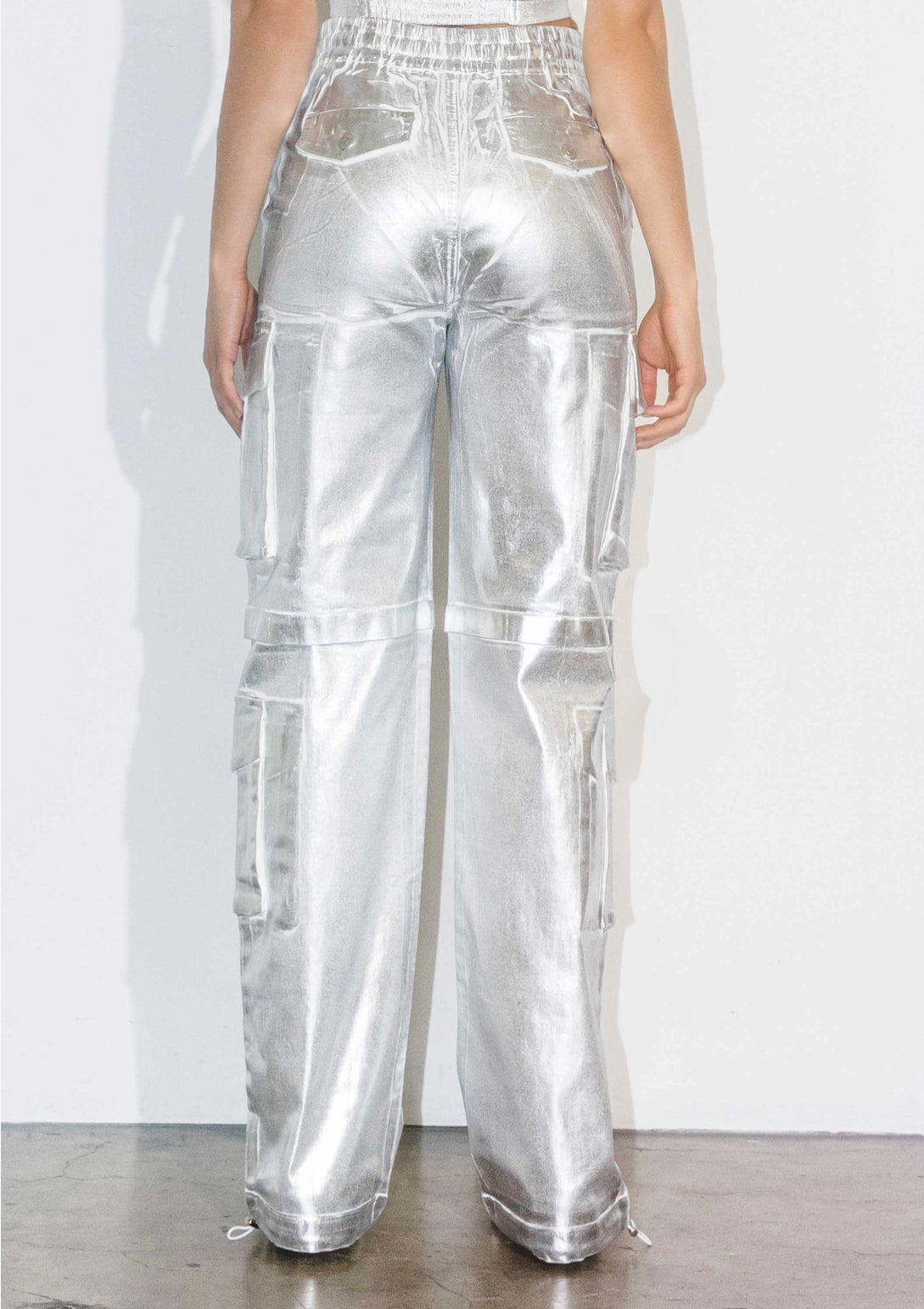 Emily Silver Foil Cargo Pant