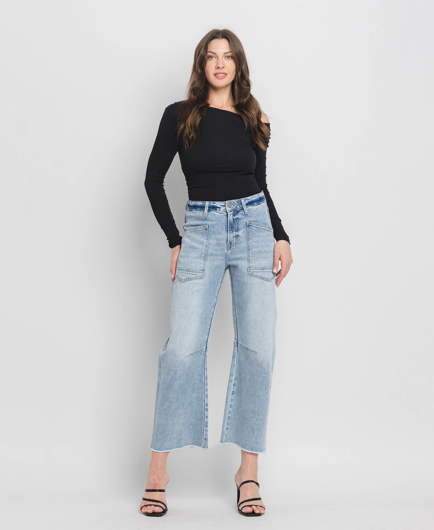 SUPER HIGH RISE BARREL JEANS V3575