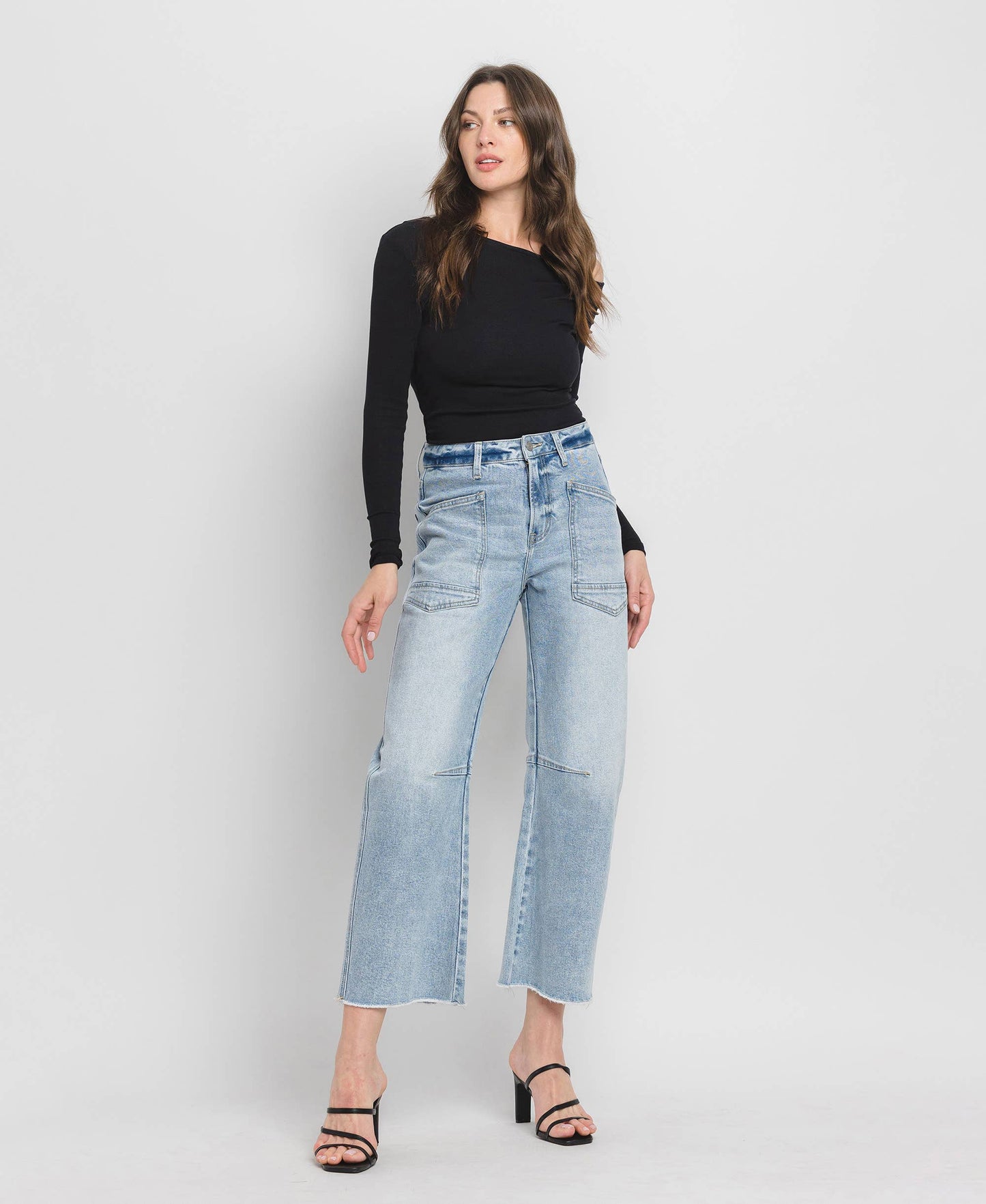 SUPER HIGH RISE BARREL JEANS V3575