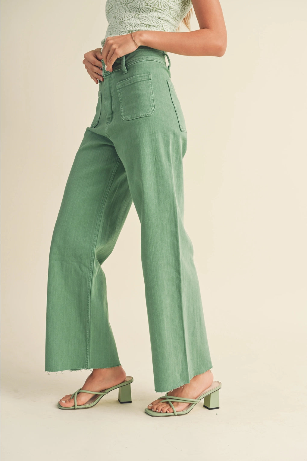 Maggie Front Pocket Wide Leg Pant