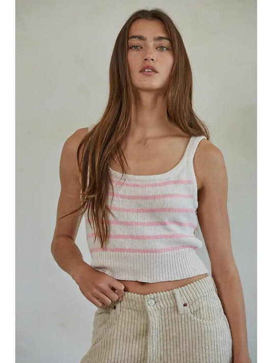 Kelsey Striped Tank Sweater Set