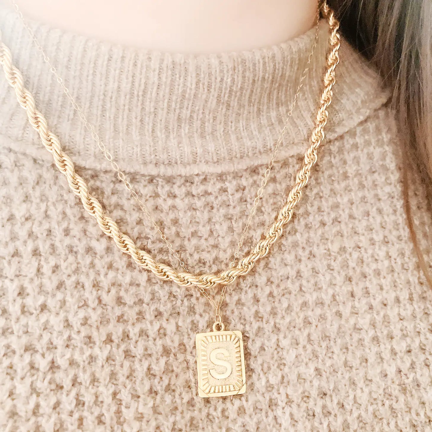 Gold Filled Chunky Rope Necklace