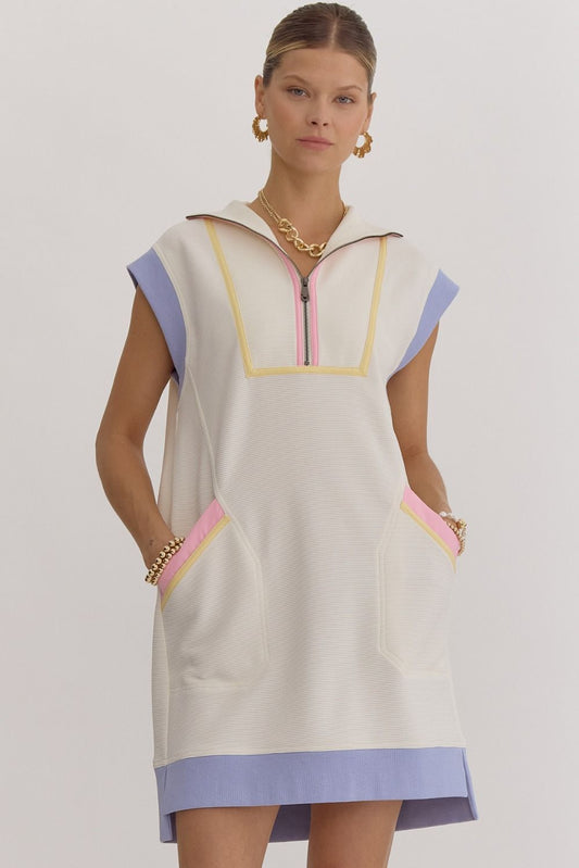 Holly Multi Color Collar Dress