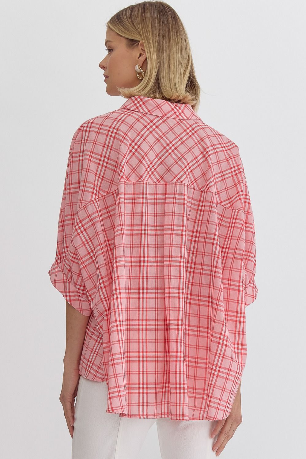 Unity Red Checkered Blouse